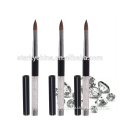 Professional Glitter Acrylic Brush With Crystal Nail Art Tips Painting Design Brush